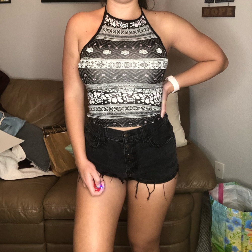 Black and white pattered shirt